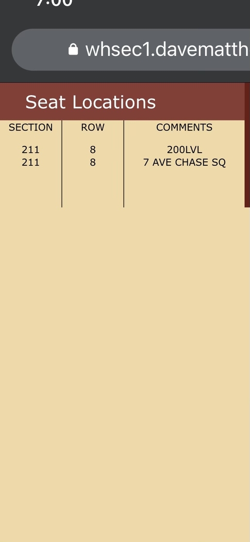 DMB MSG Trade Warehouse Tickets NatalieDoherty CashorTrade Face 