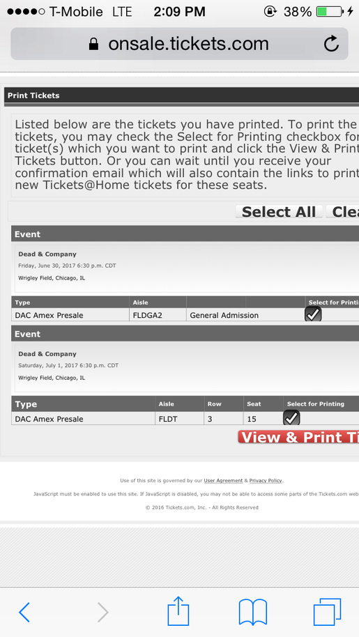 Dead And Company Wrigley Seating Chart